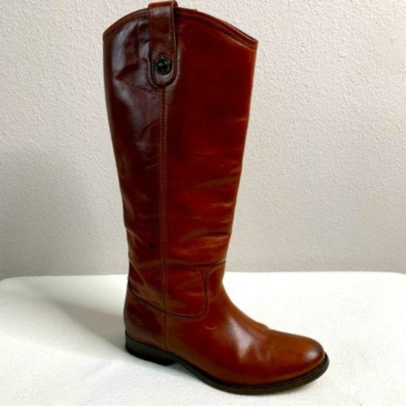 Frye  Melissa Button Leather Calf High Riding Boots - Picture 5 of 13